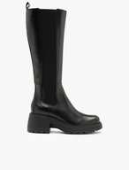 Schwarze Stiefel mit Gummizug