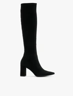 Schwarze Stiefel mit flexiblem, schmalem Schaft