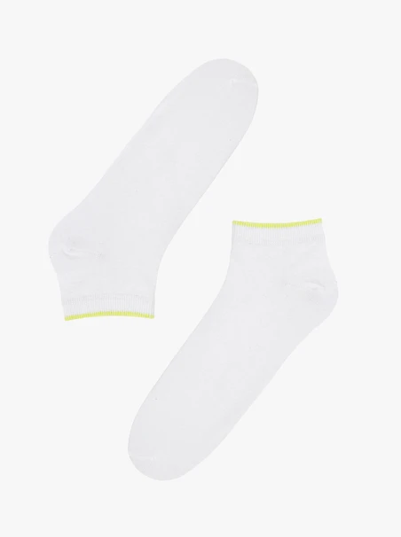 Socks with yellow trim