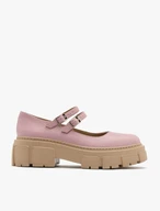 Pink pumps with decorative strap