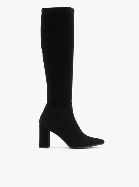Schwarze Stiefel mit elastischem Schaft