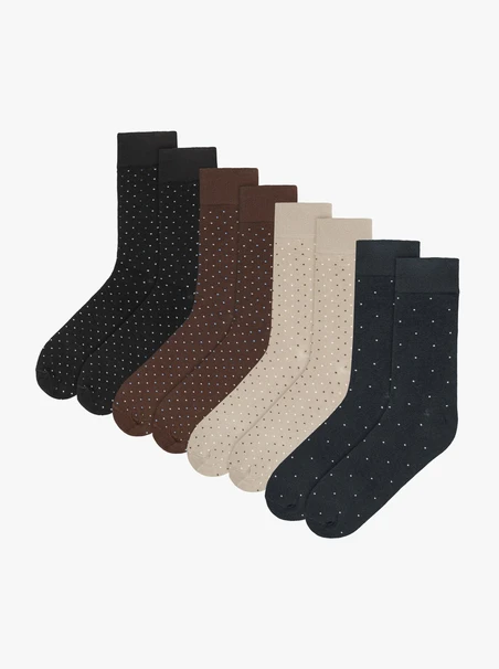 Braune gepunktete Herrensocken