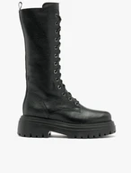 Schwarze Baggerstiefel mit leichter Sohle