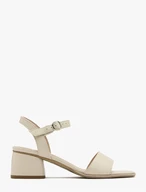 Cream low-heel sandals