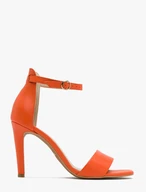 Orangefarbene Stiletto-Sandalen
