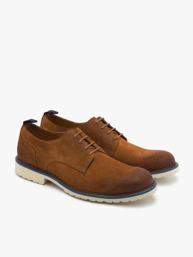 Halbschuh aus rotem Velours für Männer