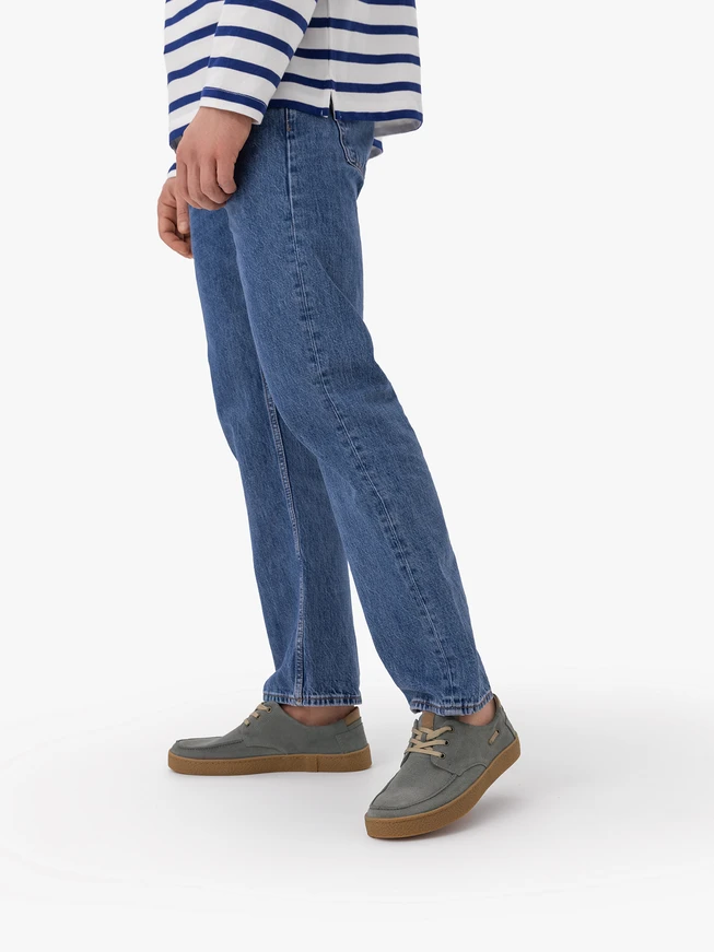 Graubraune Herrenhalbschuhe