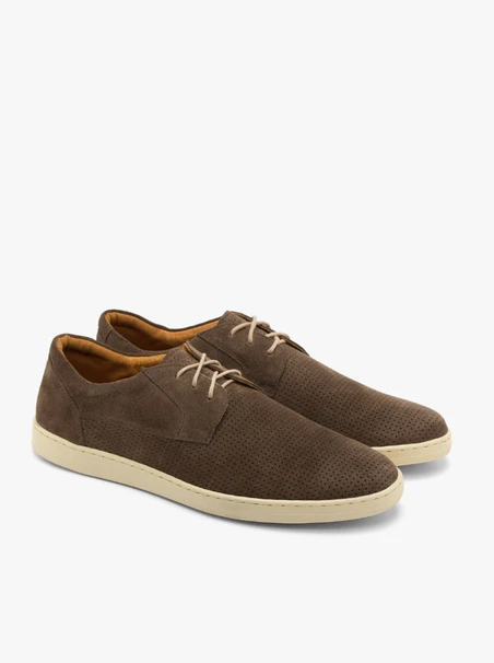 Brown shoes with beige sole