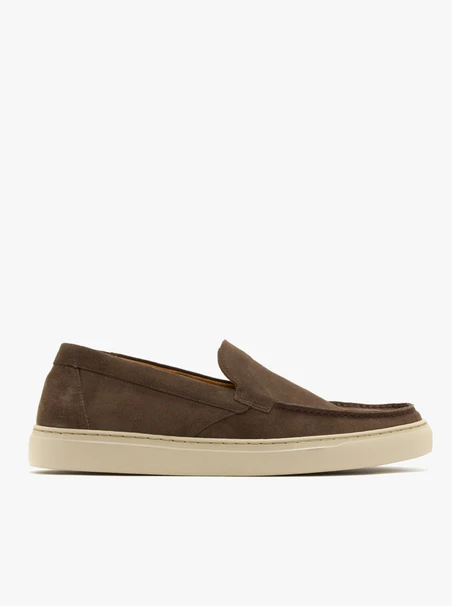 Graubraune Herrenhalbschuhe