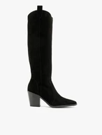 Schwarze Stiefel mit hohem Absatz