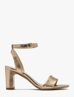 Platinum block-heel sandals