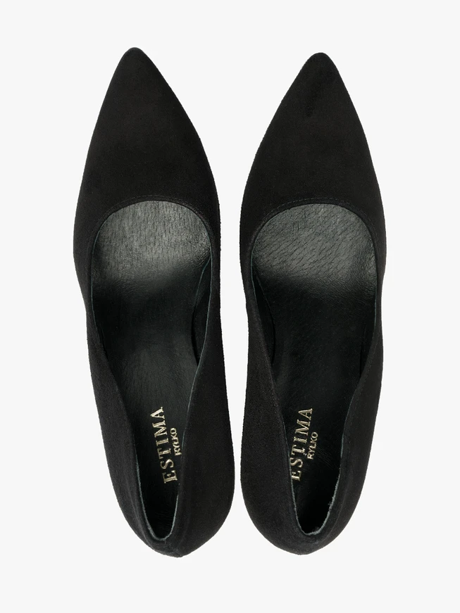 Schwarze hohe Stiletto-Pumps