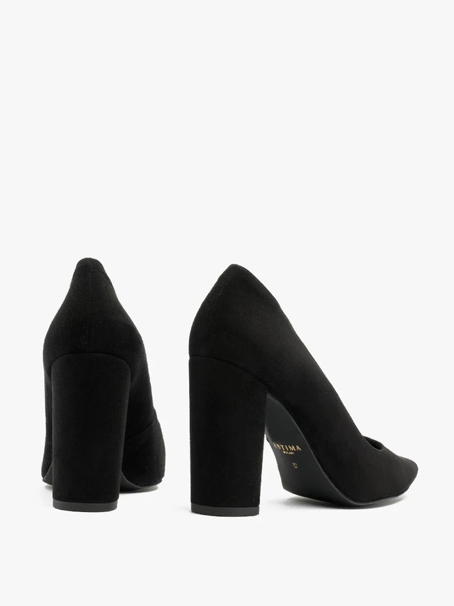 Schwarze hohe Stiletto-Pumps