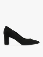 Black block-heel pumps