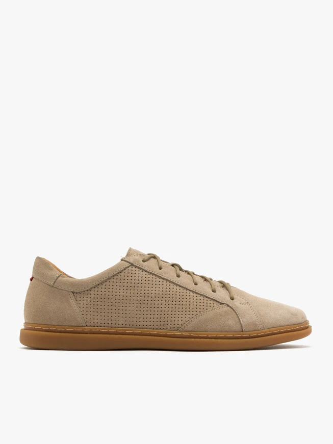 Beige Halbschuhe mit farbigem Einsatz