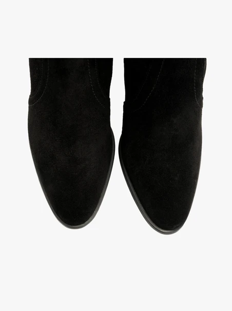 Schwarze Stiefel mit hohem Absatz