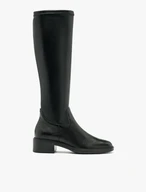 Schwarze Stiefel mit elastischem Schaft