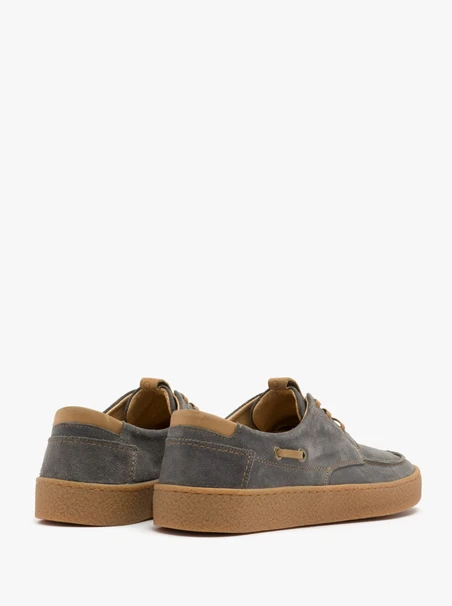 Graubraune Herrenhalbschuhe