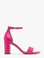 Fuchsia block-heel sandals