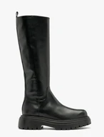 Schwarze Stiefel mit schmalem Schaft