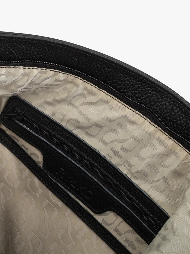 Schwarze packbare Handtasche für Frauen