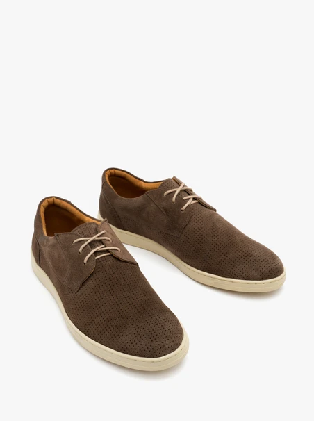 Brown shoes with beige sole