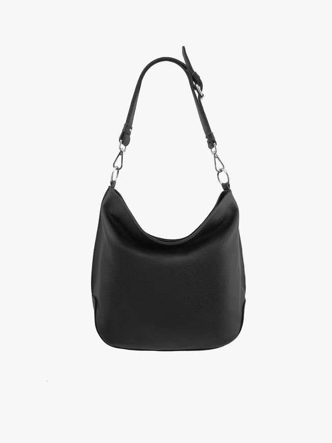 Schwarze packbare Handtasche für Frauen
