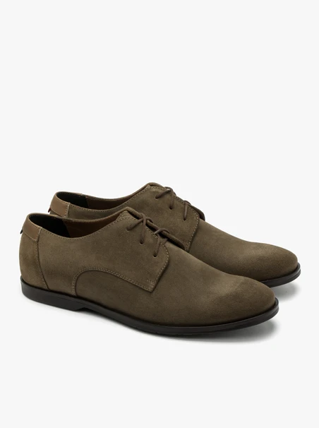 Olivefarbene Herrenhalbschuhe