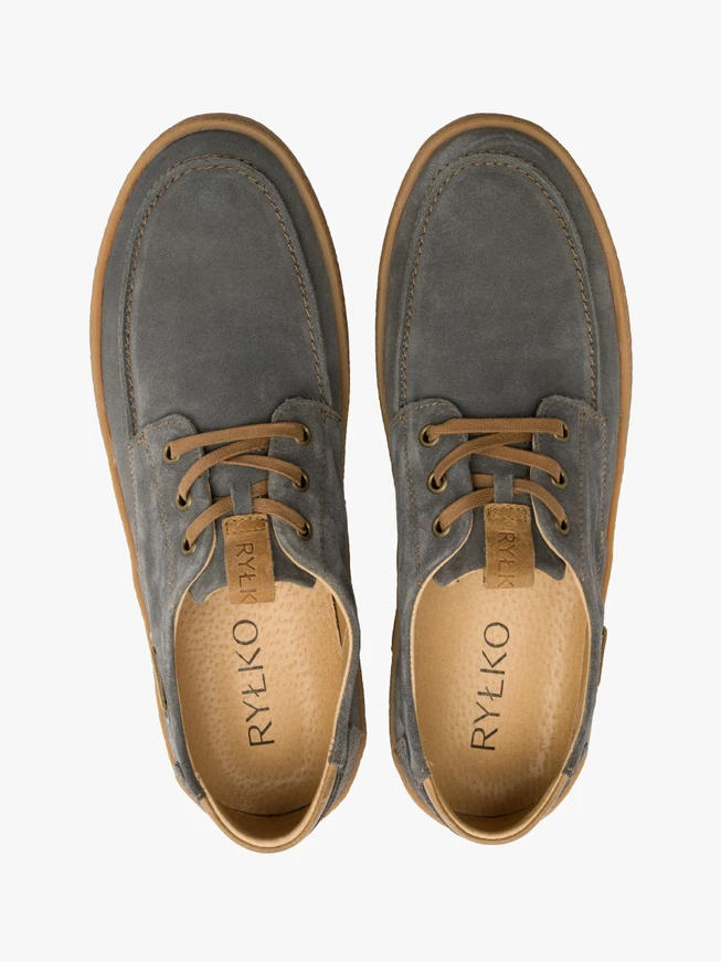 Graubraune Herrenhalbschuhe