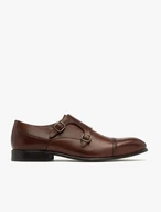 Braune Herrenhalbschuhe mit dekorativem Schaft