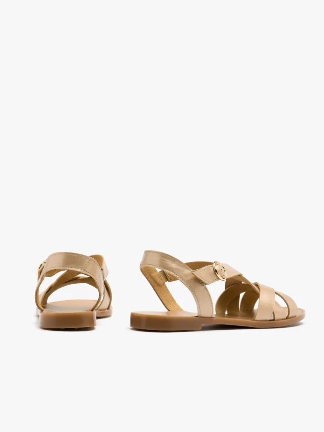 Gold flat sandals