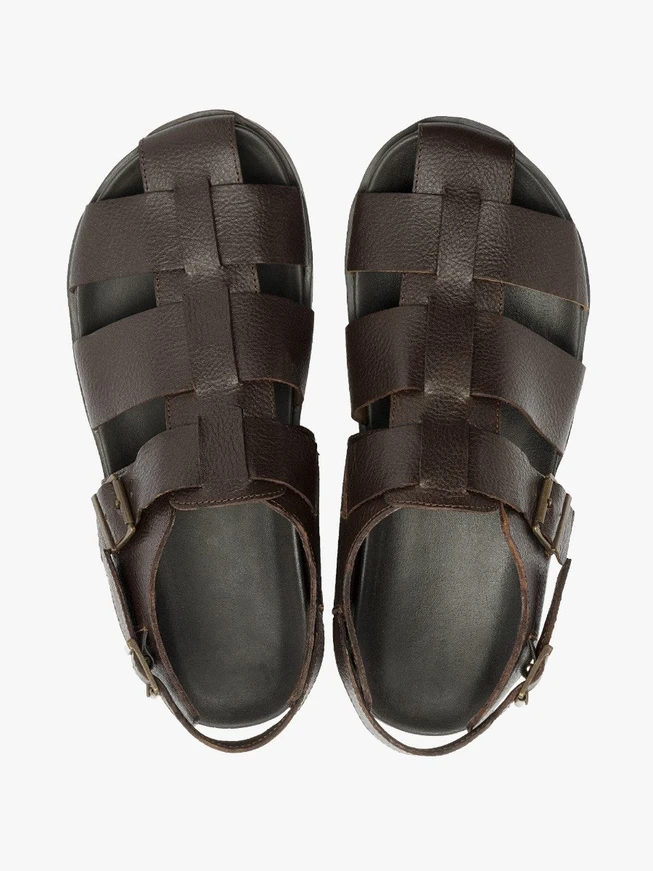 Dunkelbraune Herren-Sandalen