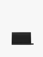 Schwarz lackierte Handtasche mit Kette