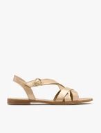 Sandalen mit flacher Sohle in Gold