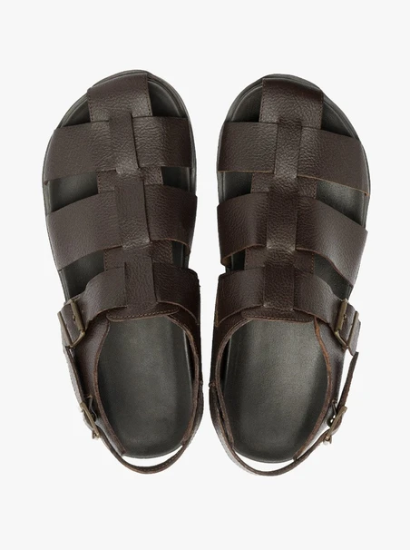 Dunkelbraune Herren-Sandalen