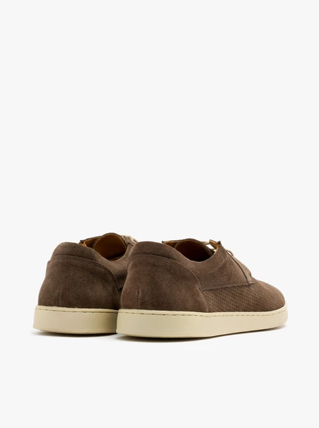 Brown shoes with beige sole