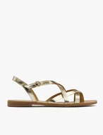 Platin-Flip-Flop-Sandalen
