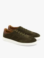 Olivefarbene Herrenhalbschuhe