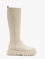 Cremefarbene Stiefel