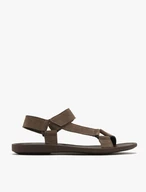 Graubraune Herren-Sandalen aus Velours