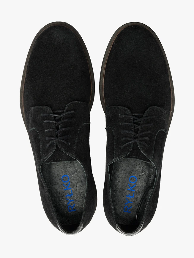 Schwarze Schnürhalbschuhe