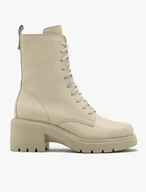 Cremefarbene Damenstiefel