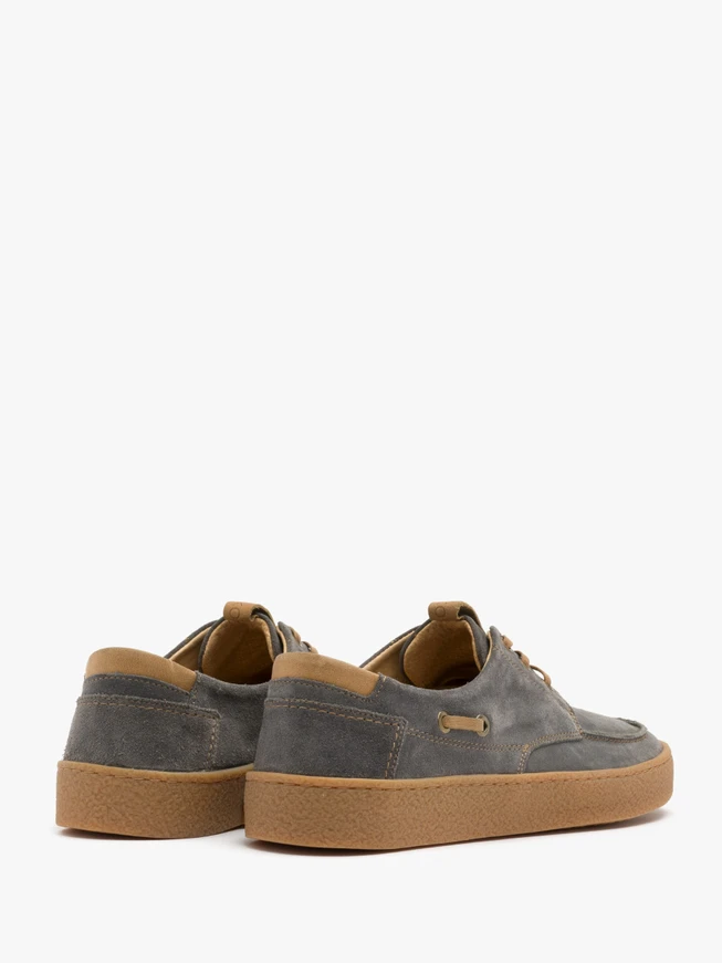Graubraune Herrenhalbschuhe