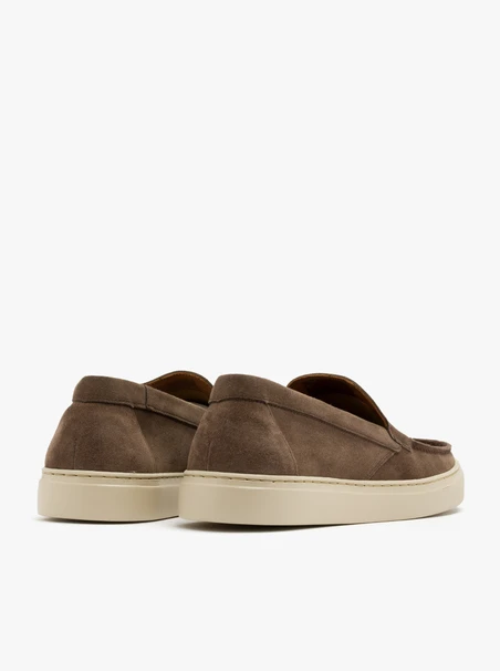 Graubraune Herrenhalbschuhe