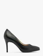 Schwarze Pumps mit beschichtetem Stilettoabsatz