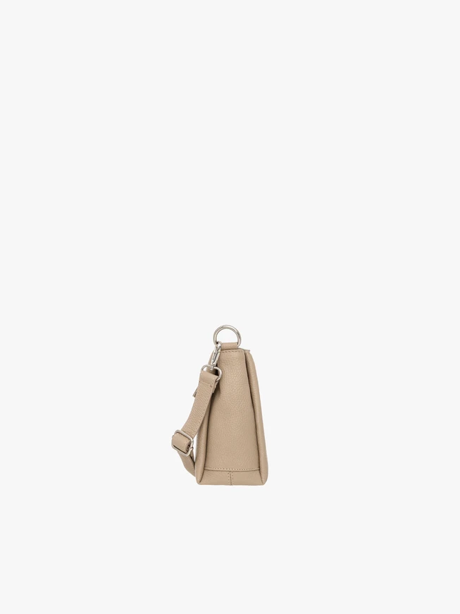 Dark beige handbag with adjustable strap