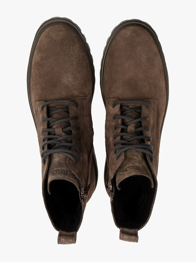 Graue Herrenstiefel mit leichter Sohle