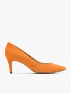 Orange heeled pumps