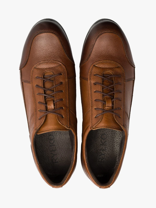 Dunkelbraune Herrenhalbschuhe