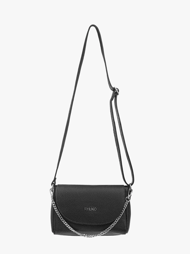 Schwarze Handtasche mit Kette
